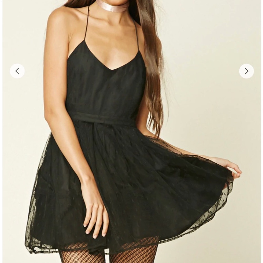 Scoop-Back Polka Dot Dress